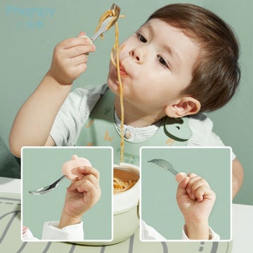 Stainless Toddler Babies Children Feeding Training Spoons