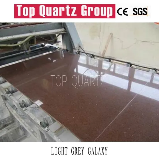 Brown quartz stone slab