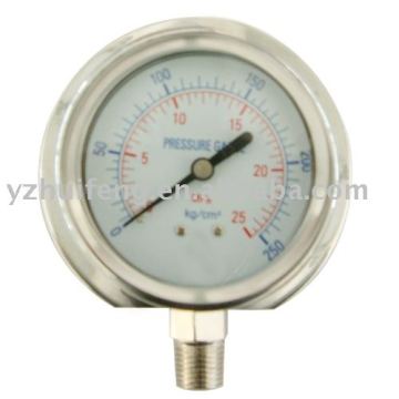 liquid filled flange pressure gauge