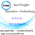 Consolidación de LCL del puerto de Shenzhen a Gotemburgo