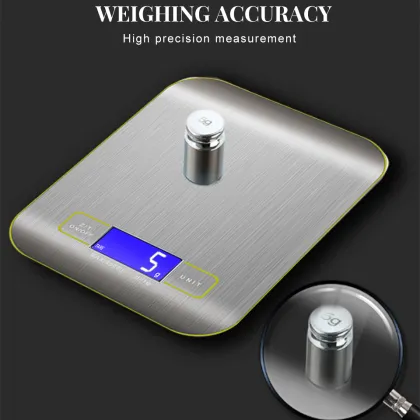 TSEC Stainless Steel Cup Kitchen Scale with Battery Power