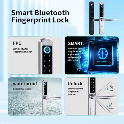 Tuya Smart TTlock Slim Aluminium Door Smart Lock