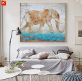 Painting Wildlife Animal Art Chat Elephant Oil