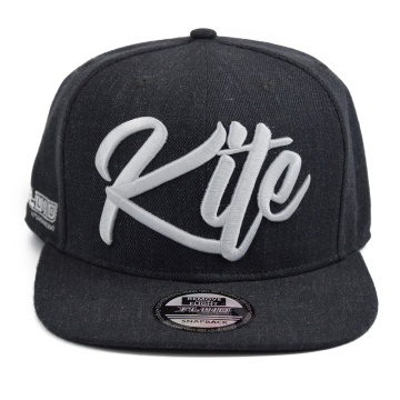 Gray Wool Snap Back Cap with 3D Embroidery Logo