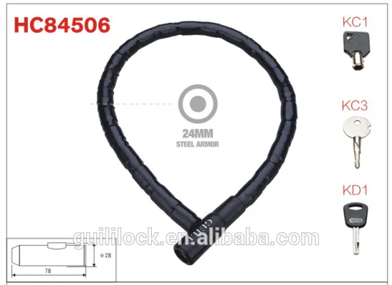 Scooter Lock,Armored Cable Lock,key Lock HC84506