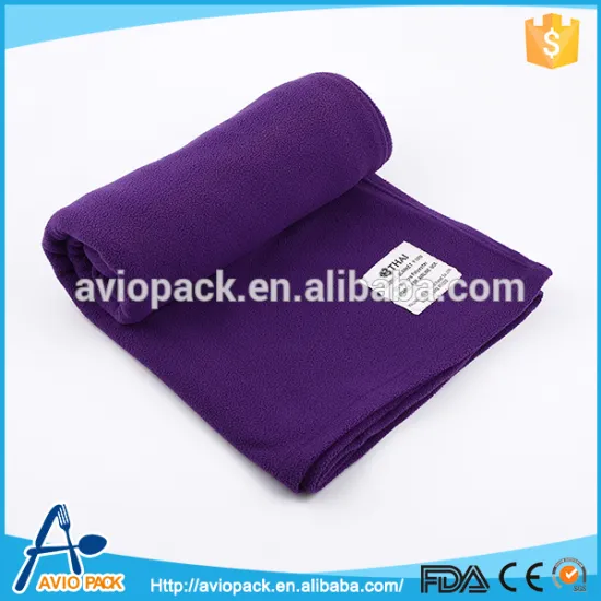 High quality purple anti pilling hotel polar fleece blanket