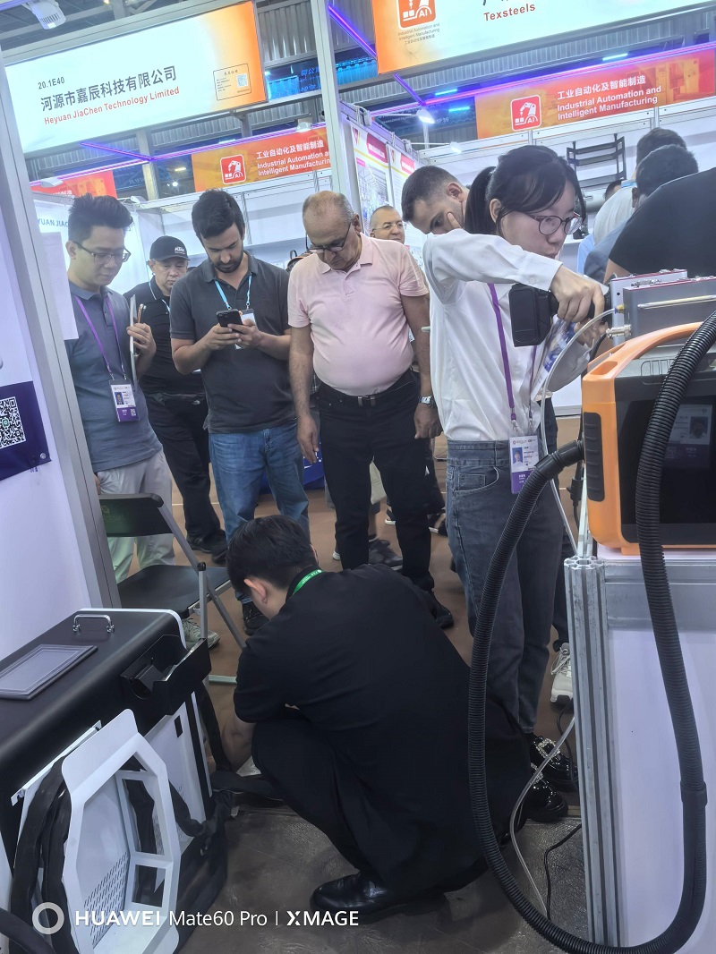 Chuke Intelligent's electric marking, pulsed laser cleaning, and UV laser marking equipment wowed Canton Fair guests!