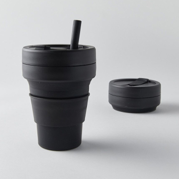 Tragbare zusammenklappbare Wasserflasche und Kaffeetasse