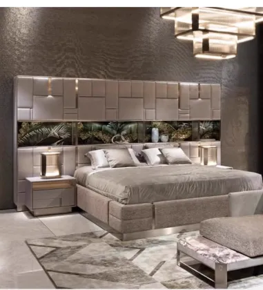 Visionnaire Italian Leather King Bed for Luxurious Master Bedrooms