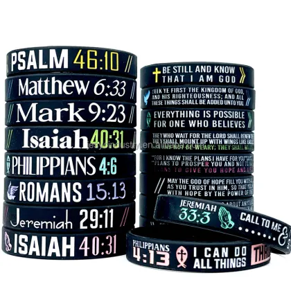Religious-themed Silicone Wristbands: Perfect Promotional Event Gifts for Bible Faith and Sports Enthusiasts