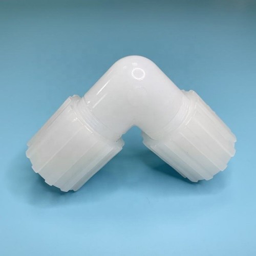 PFA Tube Connector 90deg Elbow Reducer