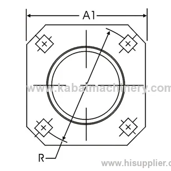 4-bolt Hole Square Self-aligning Mounting Flanges 