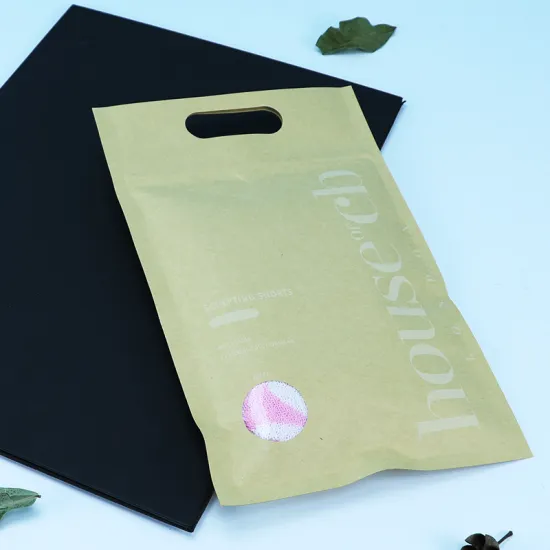 Kraft Self-Seal Bags With Die-Cut Handle