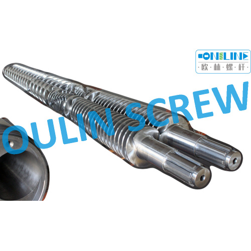 65/132 Double Conical Screw and Barrel for WPC PE PVC Compounding