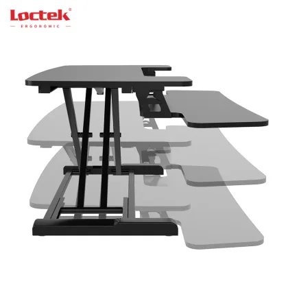 Modern Dual Monitor Stand for Sit-Standing Desk - Loctek MT117M