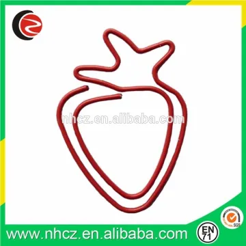Strawberry shape metal spring clip