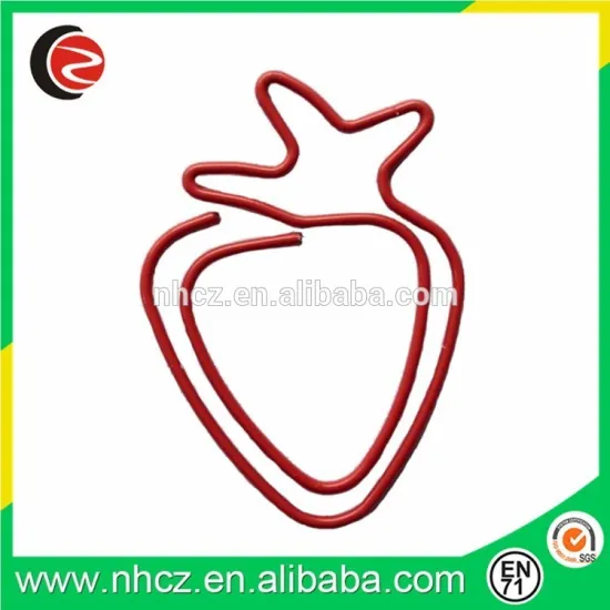 Strawberry shape metal spring clip