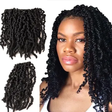 10 inch Ombre Black Brown Spring Twist Crochet Braids Short Curly Passion Twist Braiding Hair Synthetic Hair Extensions