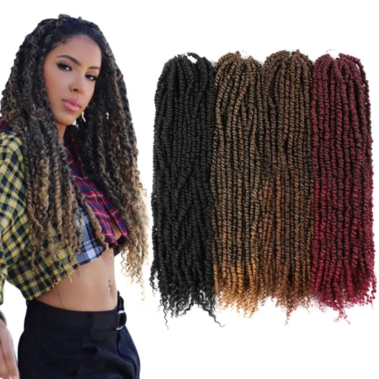 Wholesale Paquet en Gros new Fashion Expression Curly Synthetic Braids Weaves Bbraiding Crochet Passion Twist Hair
