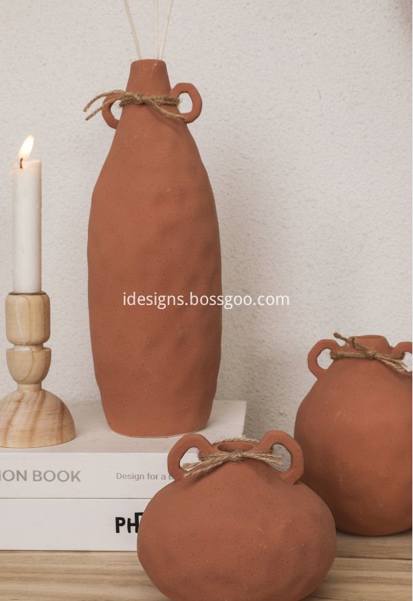 Vase for Home Decor, Pottery Decorative Flower Vases