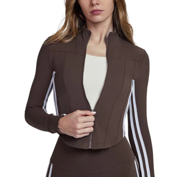 High-End Slim Fit Yoga Jacket with Stand-Up Collar for Women