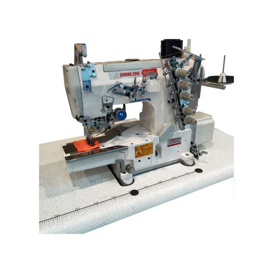 Used W600 Flat Bed Three Needle Five Thread Sewing Machine for Industrial Knitted Underwear Hemming