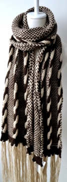 Acrylic Knitted Shawl (12-BR201712-8)