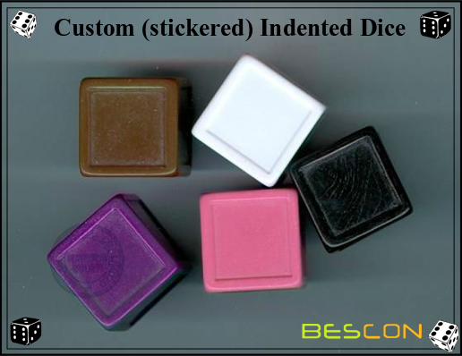 Colorful Blank Indented Dice-3