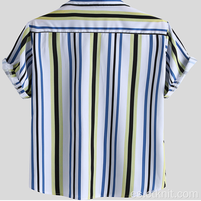 Camisa casual a rayas para hombre