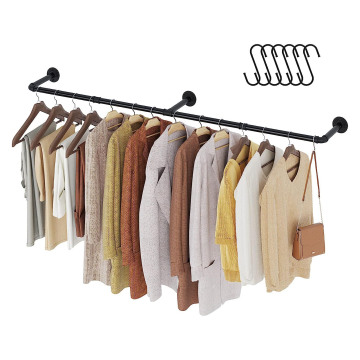 Industrial Pipe Clothing Rack, 73.5 Inches