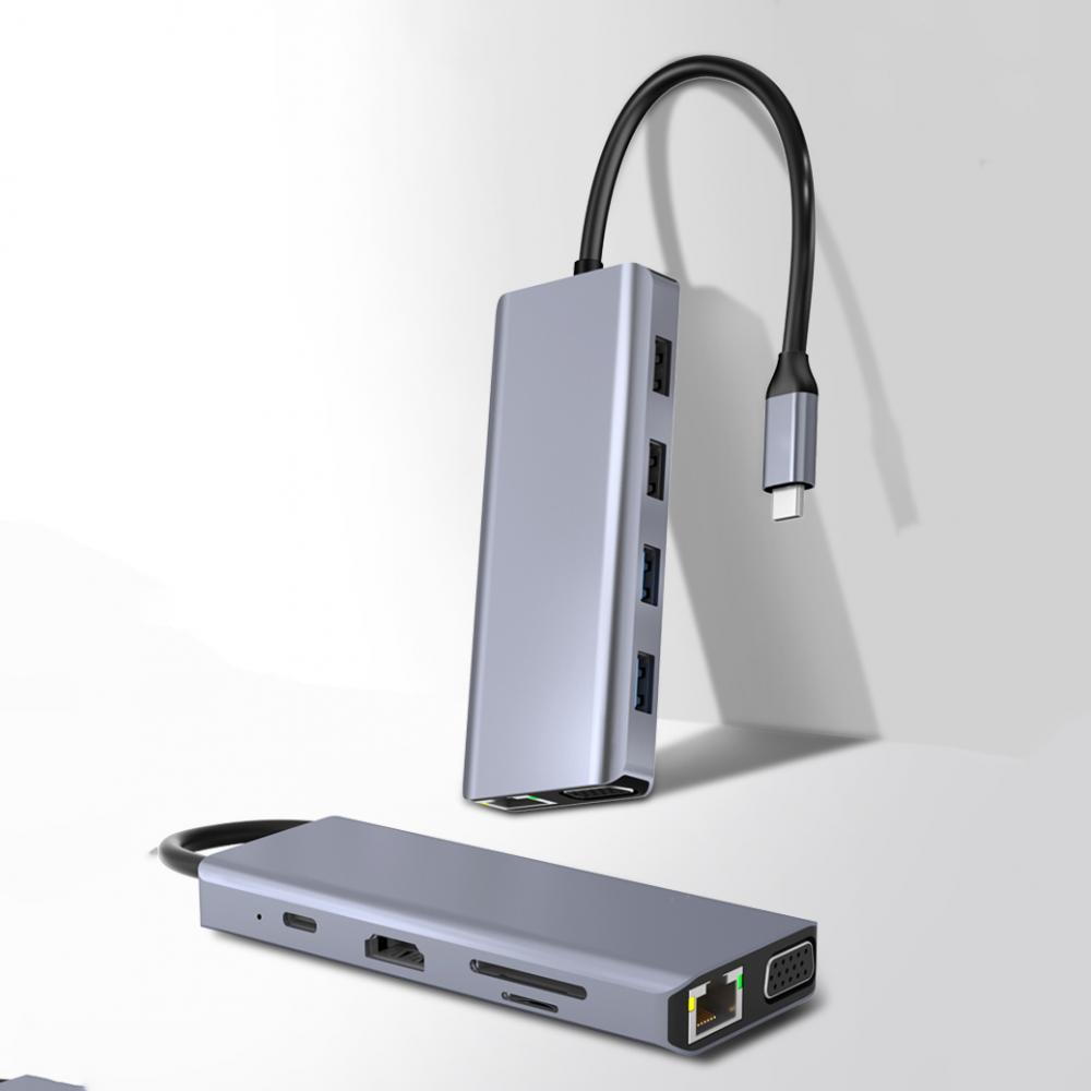 Crôle multiport de type C 11 en 1 avec HDMI