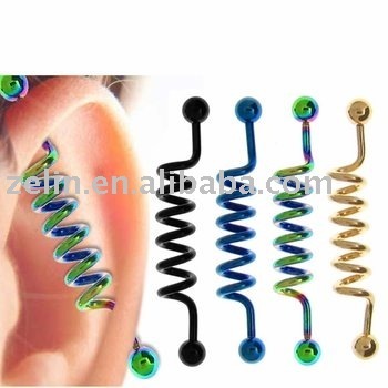 anodized 316L steel ear plug body piercing jewelry