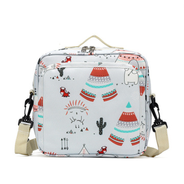 Portable Diaper Bag: Cute Print, Multi-Function Baby Storage & Shoulder Mommy Bag - Large Capacity