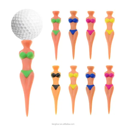 Cute Colorful Plastic Golf Tees for Indoor/Outdoor Practice