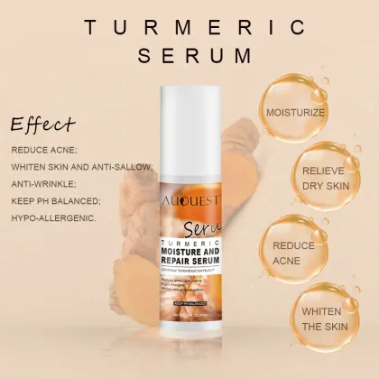 Organic Vegan Facial Care Set: Anti-Acne Serum, Skincare Cream, and Whitening Turmeric Skin Care