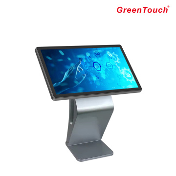55 &quot;ကြမ်းပြင် stand touch screen အပြန်အလှန်အကျိုးသက်ရောက်မှု kiosk