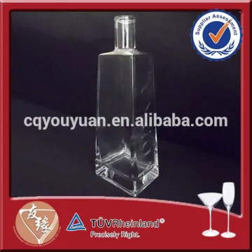 750ml large volume triangle glass big bottle of vodka
