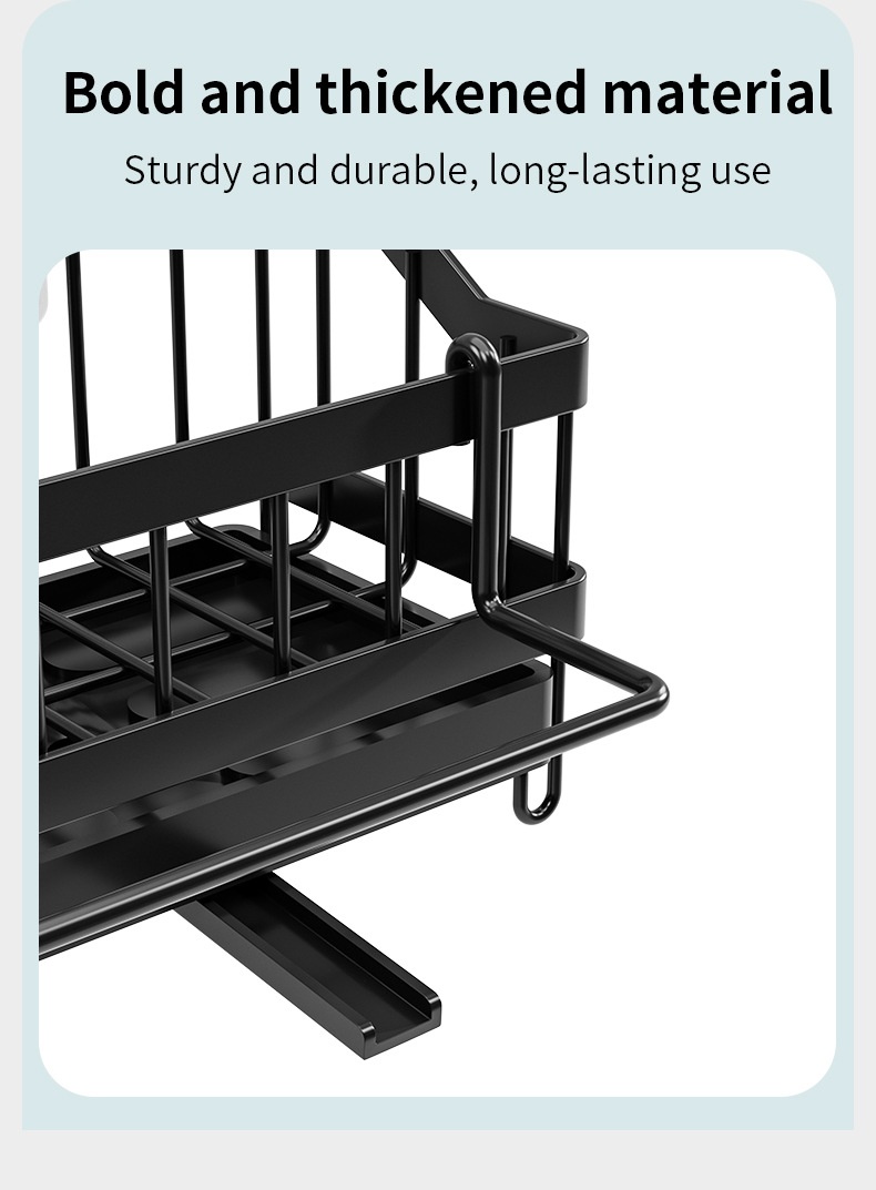 Single-Tier Metal Kitchen Sink Rack