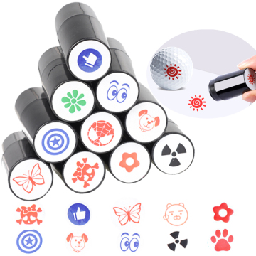 Waterproof Golf Ball Stamp: Quick-Dry, Permanent Ink Marking Accessories with Various Pattern Options