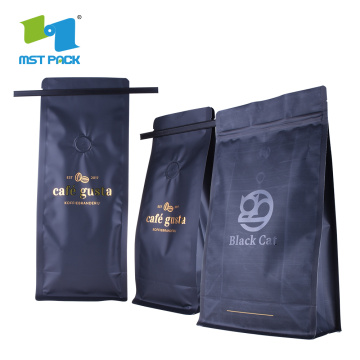Kraft Paper Coffee Bag med avgassing ventil