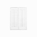 White Indoor Bi-Fold Window Basswood Shutters