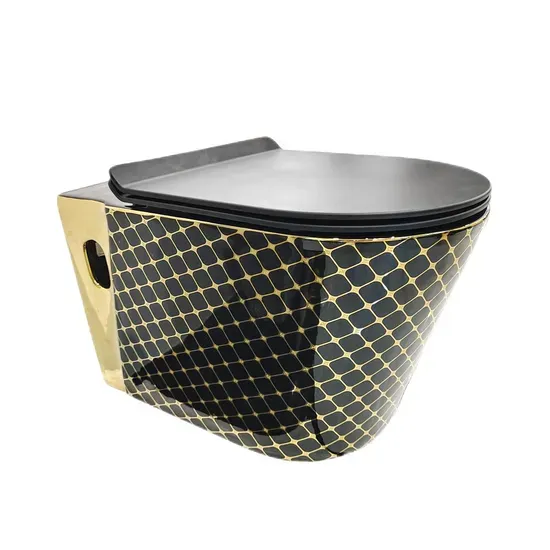 Round Wall-Mounted Ceramic Toilet Bowl