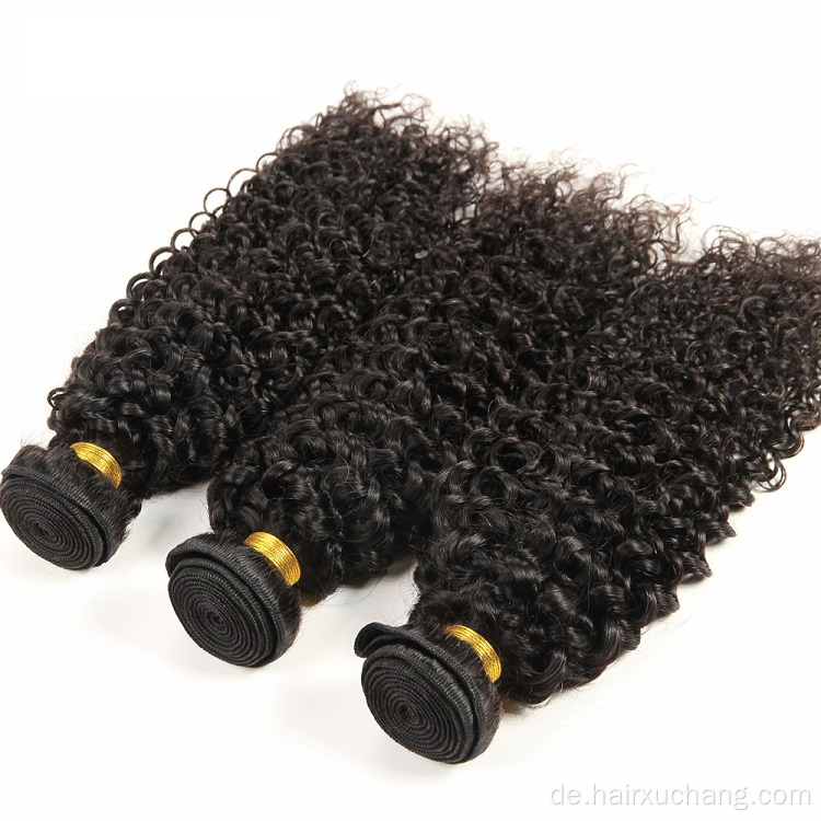 Unverarbeitete versaute lockige 100% billige menschliche Haarbündel indische natürliche jungfräuliche Remy -Haarverlängerungshaarbündel Anbieter