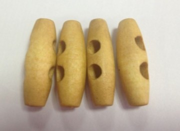 2 Holes Natural Wooden Coat Toggle Button