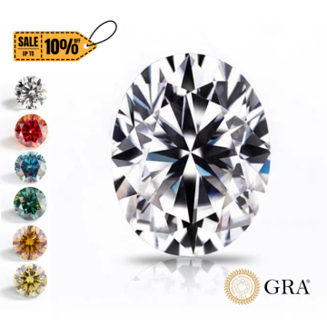 D Color VVS Loose Moissanite Stones GRA Certified 5mm Oval Excellent Cut