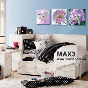 New design home decoration 3pieces poster wall clock