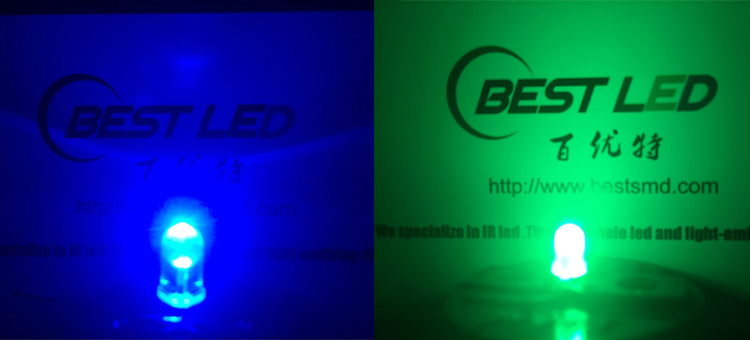 blue and green led 6