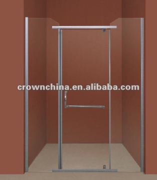 Folding transparent tempered glass bath shower screen