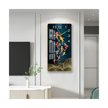 Custom Luxury Home Decor: Crystal Wall Clock Art Paintings & Murals