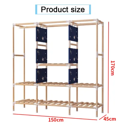 Portable Foldable Colorful Cloth Fabric Wardrobe Closet for Clothes
